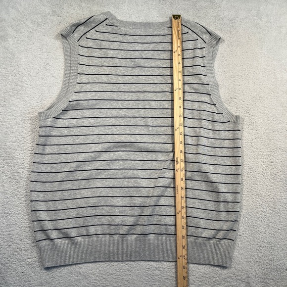 Lot of 2 Y2k Tommy Hilfiger‎ Sweater Vest Striped Sleeveless Knit Top Men's XL - Picture 5 of 9